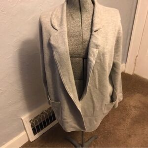 J. Crew Small  Eloise Cardigan Sweater Blazer  Heather Gray Pockets